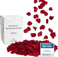 Mia Milano Dried Rose Petals Red I 150g Real Rose Petals Ideal as Wedding Decoration I Gift Valentine's Day I Preserved Petals (3 Years of Preservation)