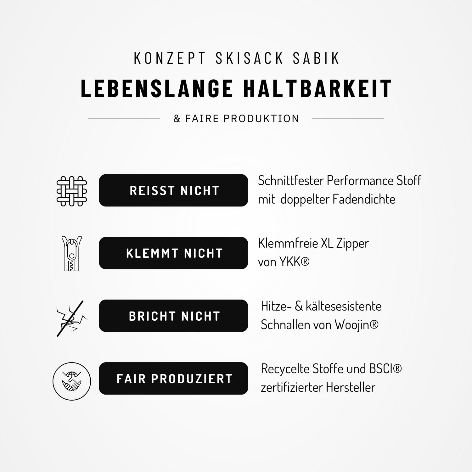 NORDKAMM Skisack, Skitasche für 1 Paar Ski Plus Stöcke, gepolstert & wasserdicht, längenverstellbar, blau
