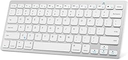 Anker ウルトラスリム Bluetooth ワイヤレスキーボード iOS/Android/Mac/Windows対応/長時間稼働 ホワイト テレワーク リモート 在宅勤務
