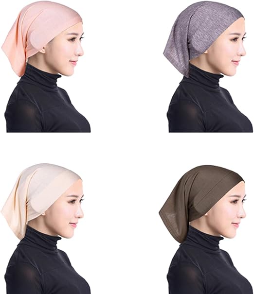 Ksweet Solid Hijab 4Pack Underscarf for 