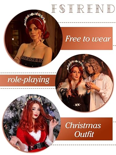 Miniatura 4 de Fstrend Diadema barroca con corona de diamantes de imitación, tiaras de hojas doradas, diadema de novia, boda, reina, cumpleaños, graduación,