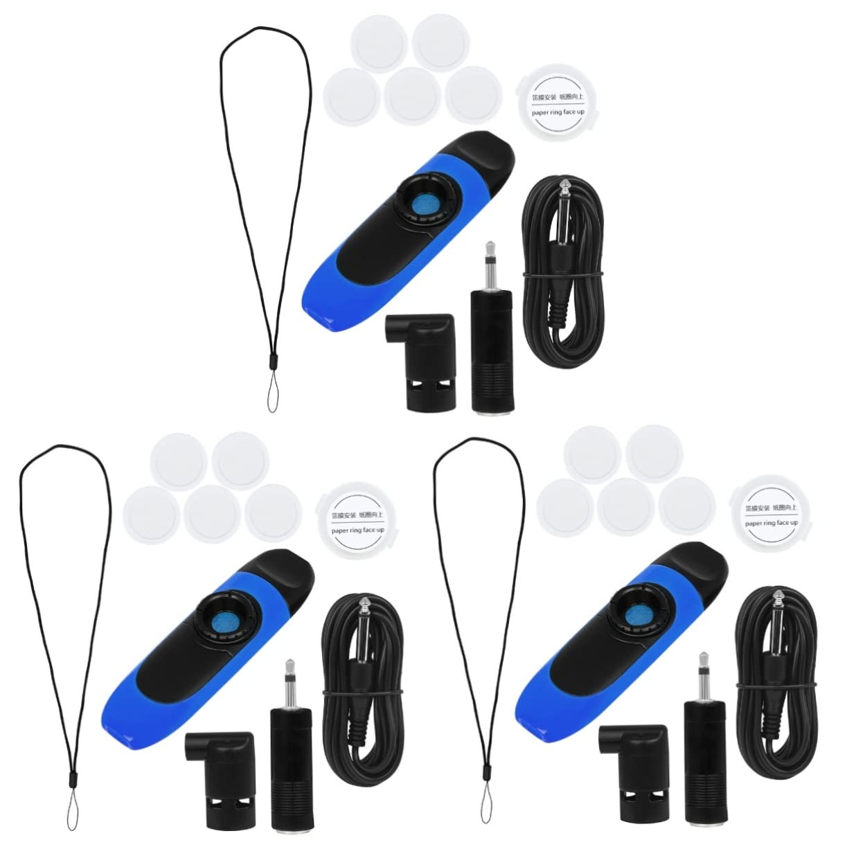 Abaodam 3 Set kazoo per bambini chitarra elettrica con strumento elettrico Kazoo o con diaphragmi per flauto accompagnamento di chitarra per adulti AbS Blue