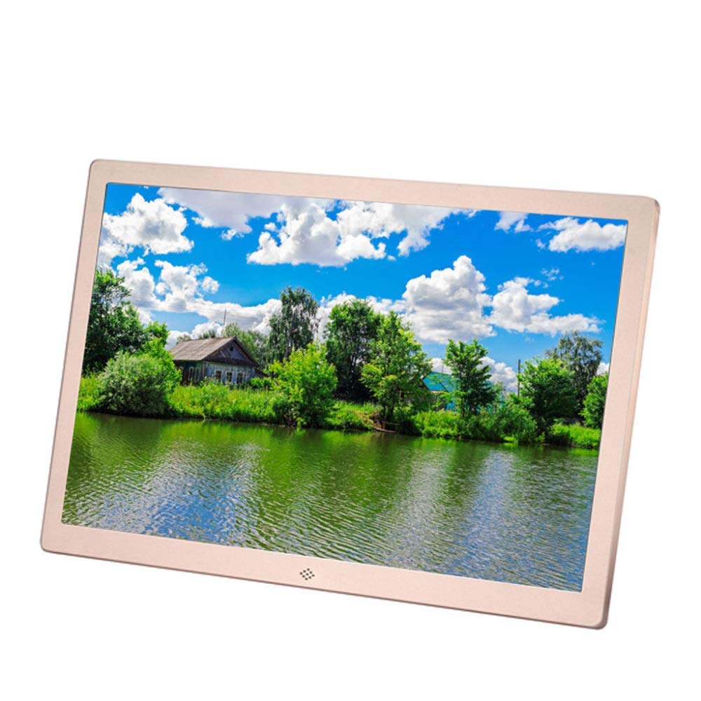 MYUYEE 17-Inch Digital Photo Frame - Hdmi High-Definition Advertising Player, 1400X900 Resolution, 16:9 Full Hd Ips Screen, 1080P Video, Silver (Gold-17)