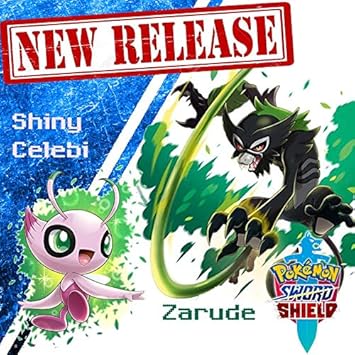 Amazon Com Zarude Y Shiny Celebi Evento Para Espada Y Escudo Instrumentos Musicales