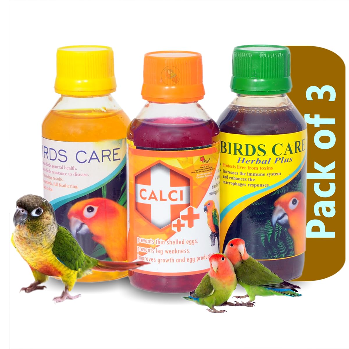 STAR FARMS Birds Health Tonics Pack of 3 * 100 ML/Birds Care (Herbal) + Birds Care(Vitamin) + Calci Plus/Weight Loss Problem,Bone Sharp Problem,Protect Liver from toxins,Bird Sick Problem. (B0D6454TBH) Amazon Price History, Amazon Price Tracker