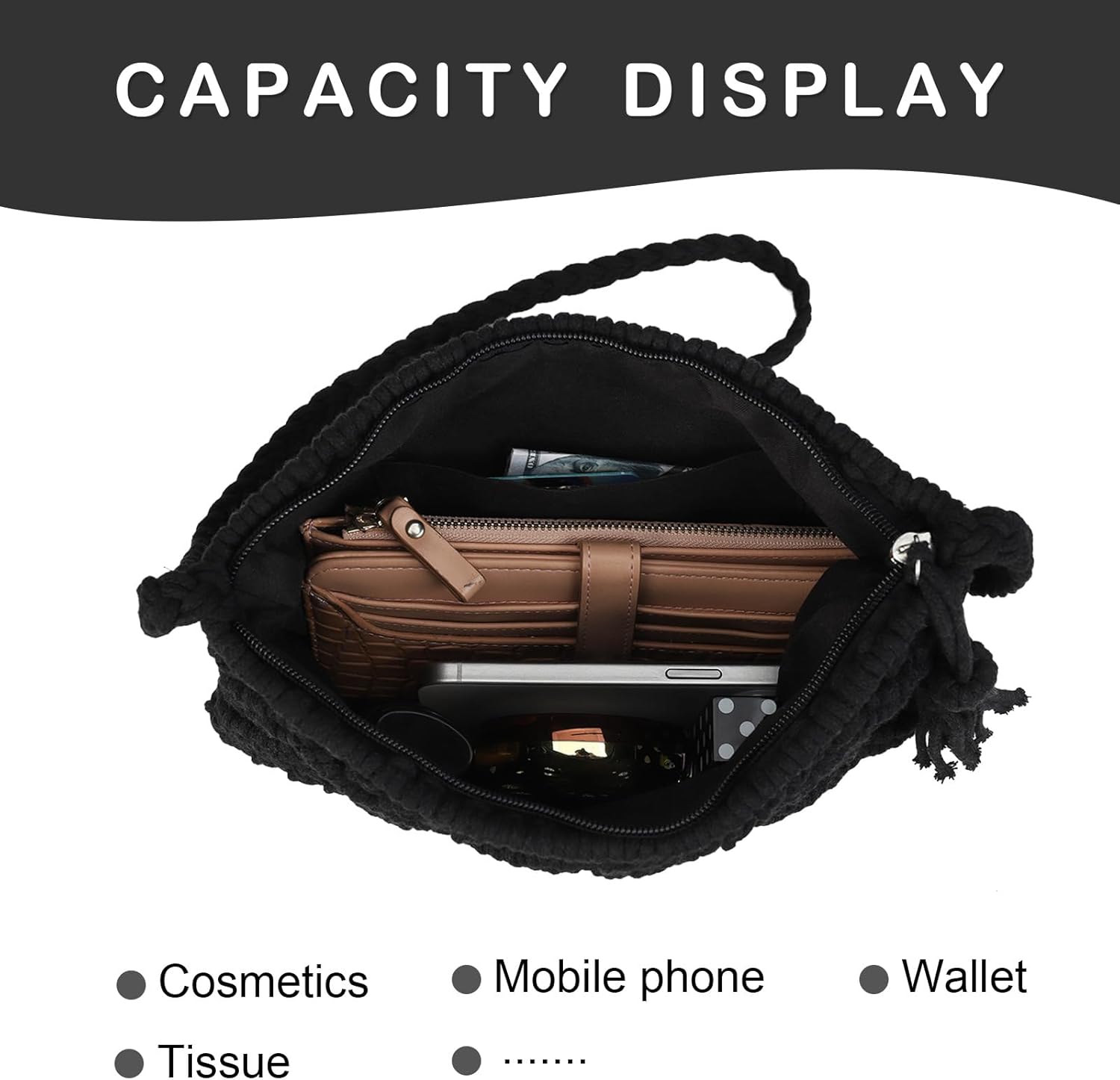 Gladdon Bohemian Small Crossbody Bag for Women Stylish Woven Shoulder Purses with Tassel - Image 4