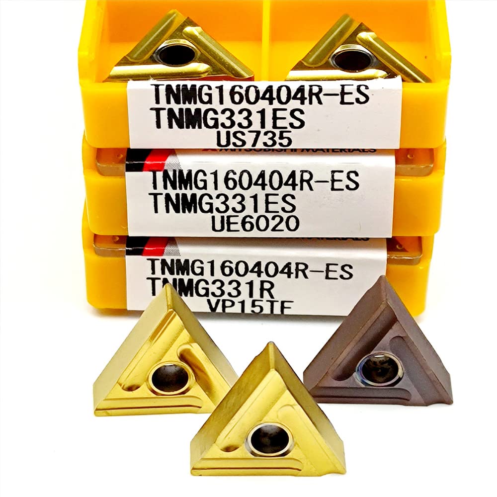 Narzędzia skrawające do tokarek CNC, 10 sztuk frez tokarski tokarka TNMG160404R ES VP15TF UE6020 US735 płytka z węglika(TNMG160404R UE6020)