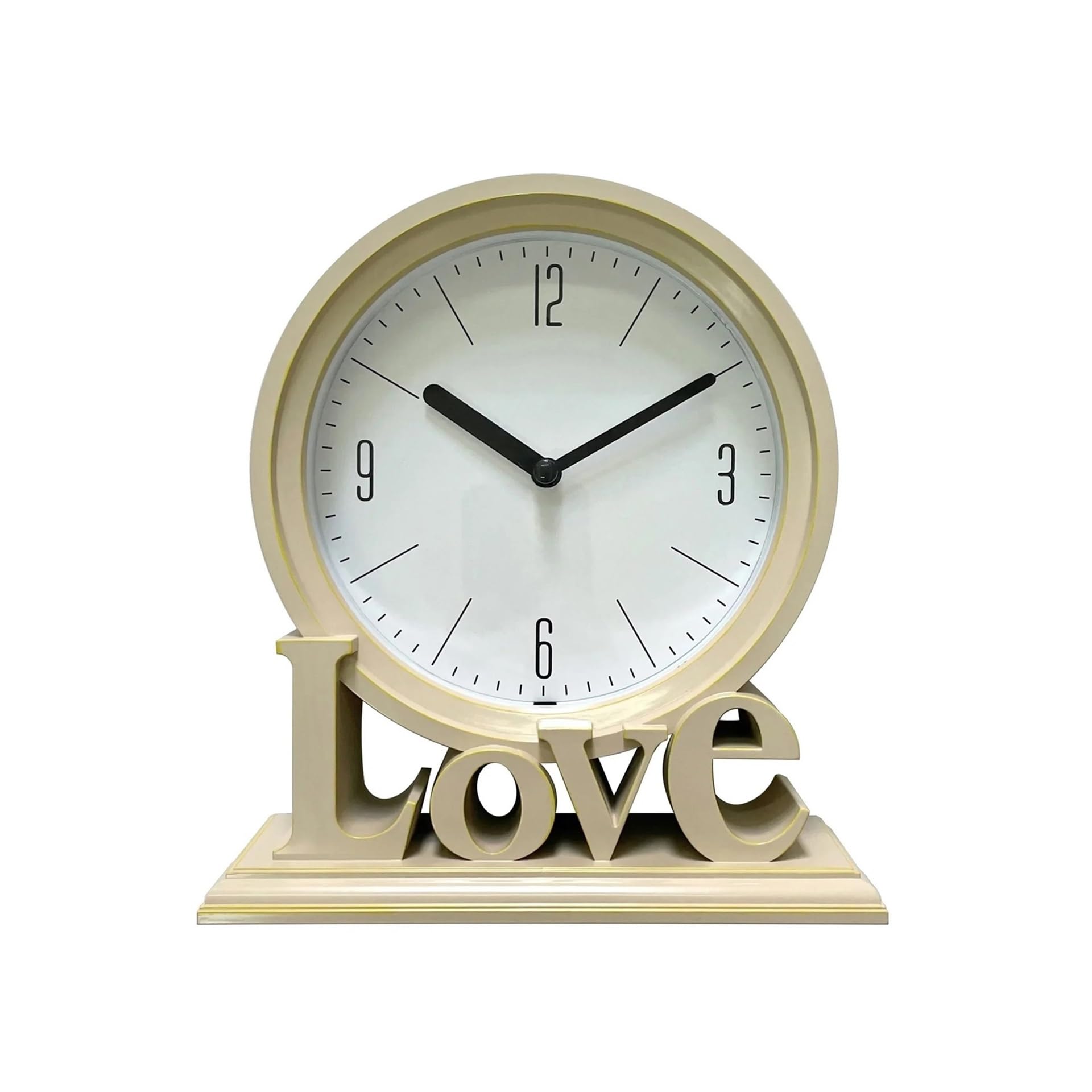 YHxFlux Retro Desk Clock Retro Display Desk Clock Desktop Small Alarm Quiet Table Bedroom Decoration Living Room Home Sitting Bedside Decor