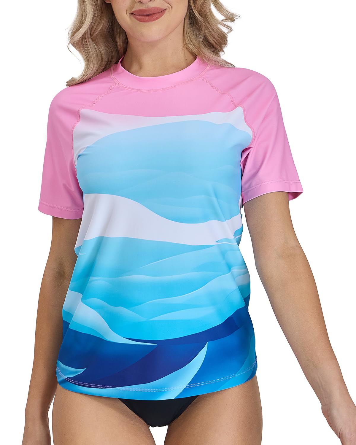 UPSOWER Damen Schwimmshirt Rashguard Kurzarm – UV-Schutz 50+ für Strand & Wassersport, Schnelltrocknend, 4-Wege-Stretch, Atmungsaktiv, Leichtes Material für Schwimmen, Surfen & SUP