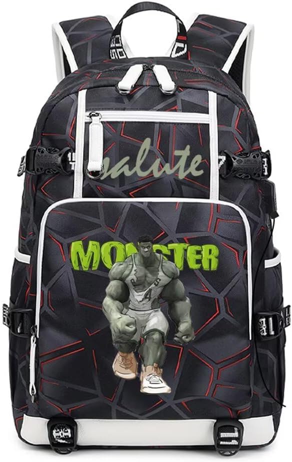 Basketball Player GA34 Individualized Laser Mechanical Laptop Multifunction Backpack Travel Daypack Fans Bag