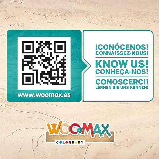 Foto 7 de 7 de WOOMAX - Set 6 vehículos y 9 señales de tráfico, Juego simbólico, Juguetes de Madera FSC, Coches Juguete…