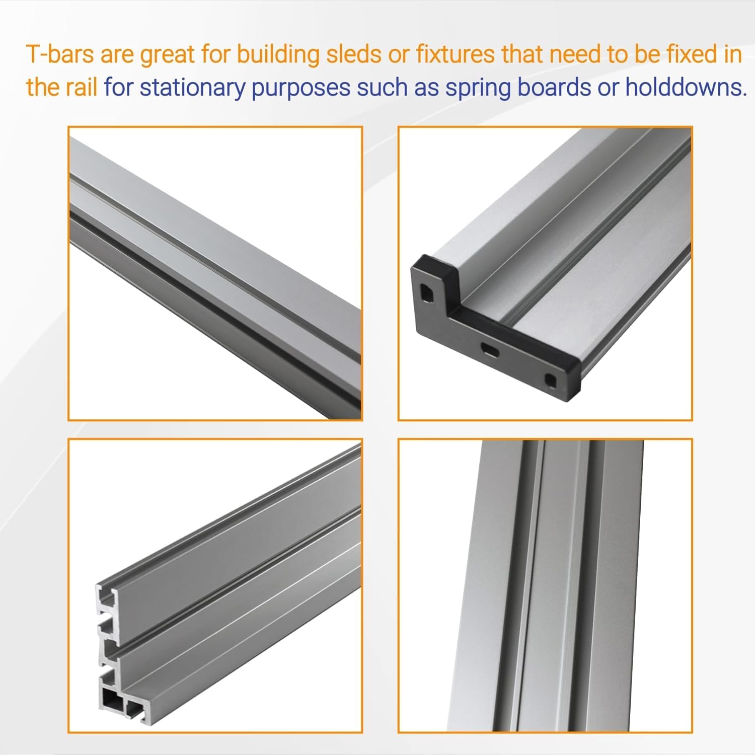 Rail en T type 75 - 1200 mm - Rail d'onglet en T - Fixation de rail en T - Pour le travail du bois - Rail en T en aluminium pour fixation de clôture (1200 mm)