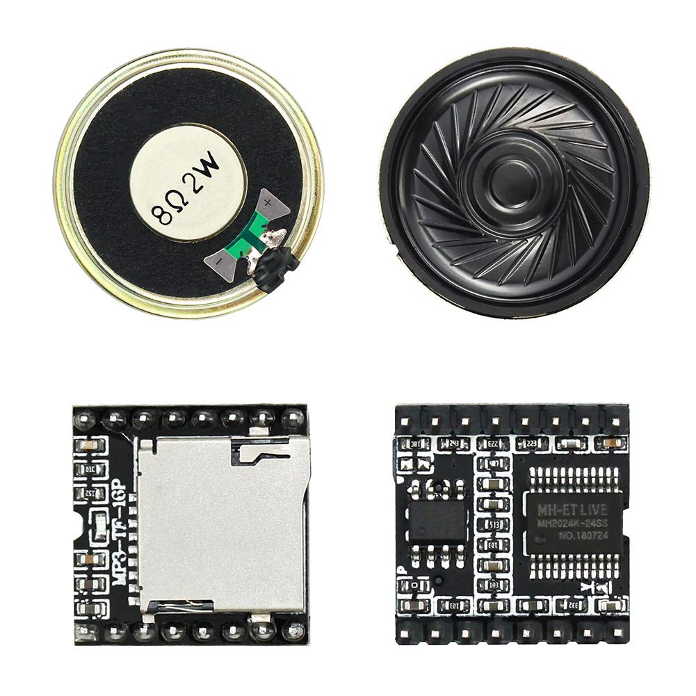 Mini odtwarzacz MP3 DFPlayer moduł z metalową obudową okrągłe głośniki 2 W 8 omów do DIY kompatybilny z Arduino