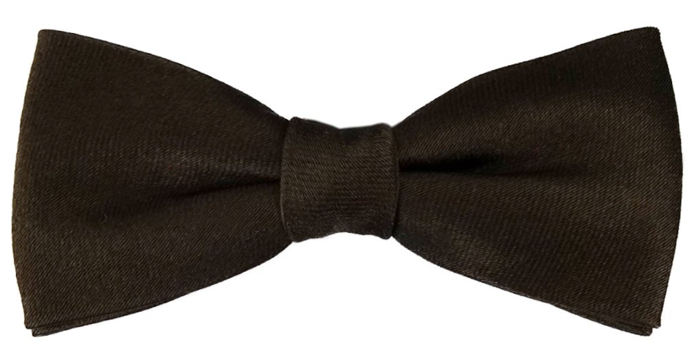 Tigertie Darkbrown Small Children Baby Silk Bow Tie In Dark-Brown With Elastic Band 29 Bis 40 Cm Neck Circumference Adjustable + Storage Box