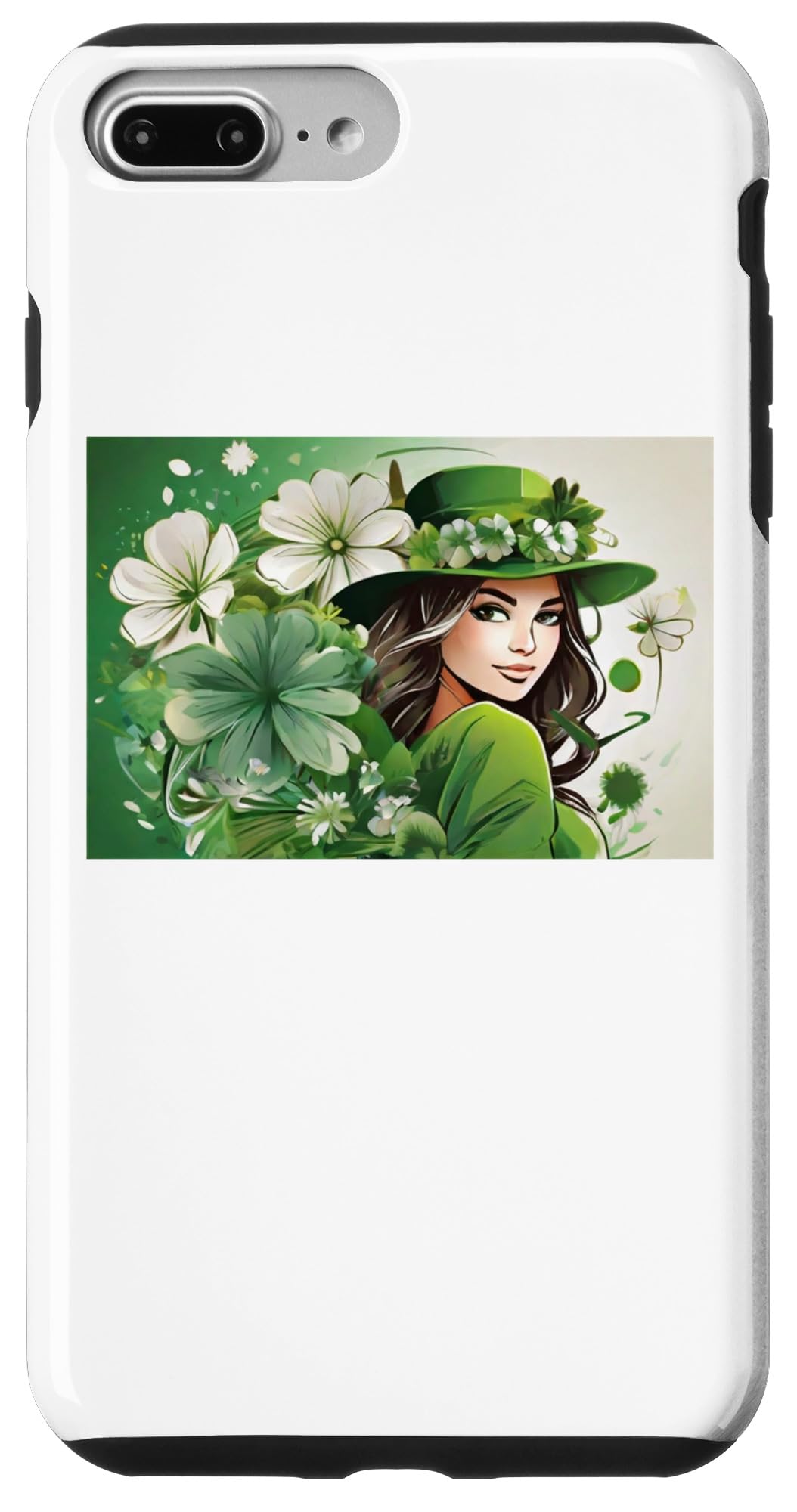 iPhone 7 Plus/8 Plus Budding Joy:St. Patricks Day Delight with a Girl and Flowers Case