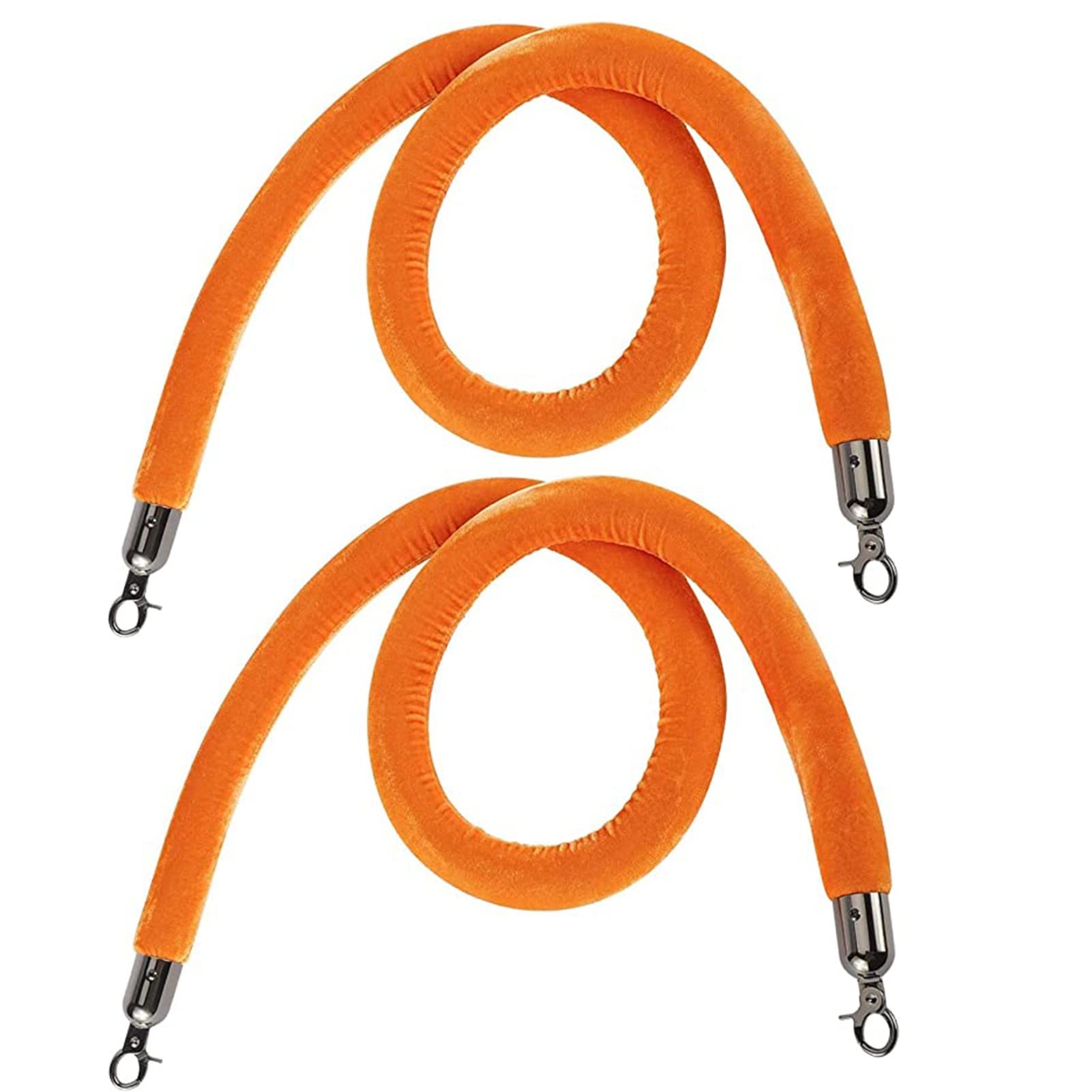 Barriera di corda per il controllo della folla, barriere di corda da 3, 4, 5, 10 piedi, arancione, velluto, blu, per pali di delimitazione, pali per code con ganci argentati, eventi, club, h