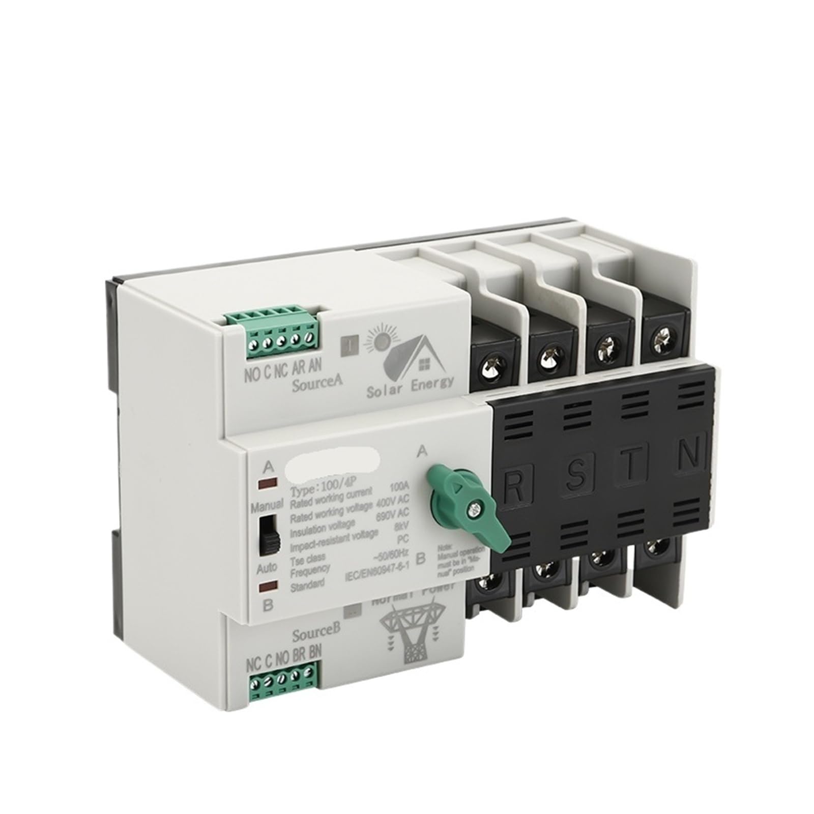 Automatyczny przełącznik transferowy do falownika podwójnego zasilania 2P 3P 4P 110 V 220 V 63 A 100 A fotowoltaika solarna