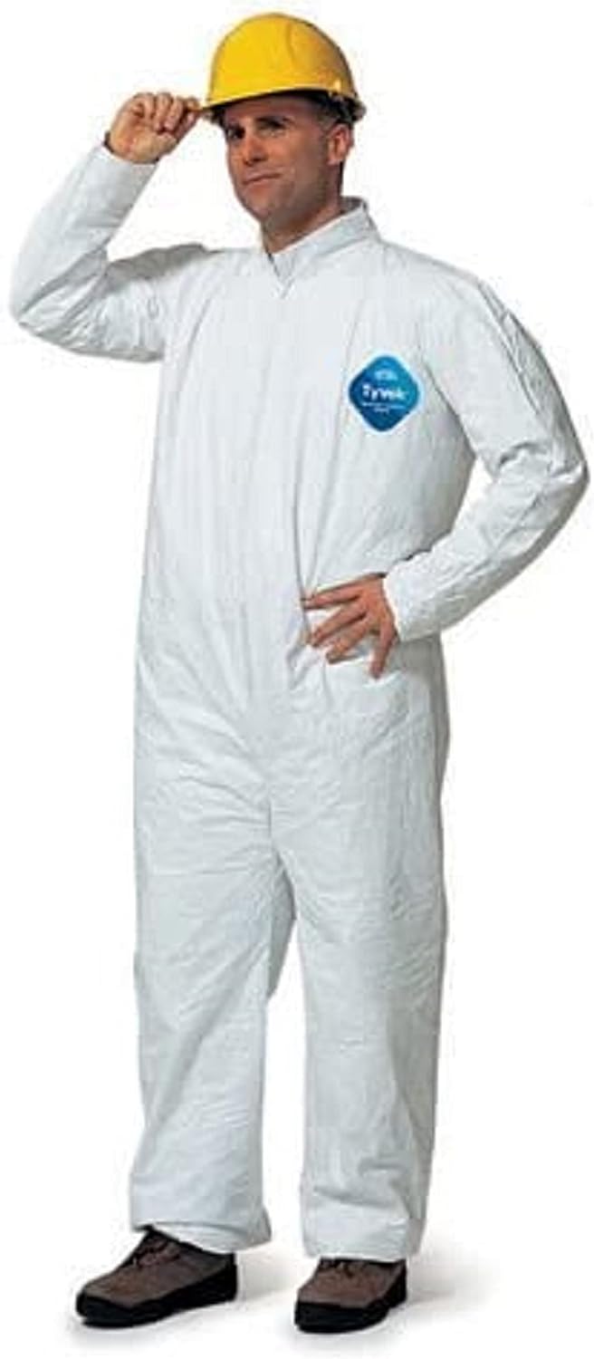 Dupont TY120S 5X Tyvek 1412 Coveralls Standard Suit with Zipper Front