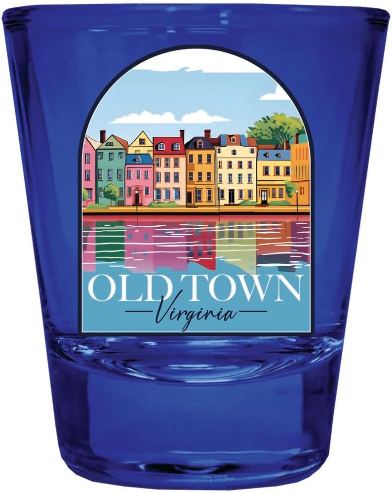 Vaso Tequilero R and R Imports Old Town Alexandria Virginia 2 oz Azul Pack de 2