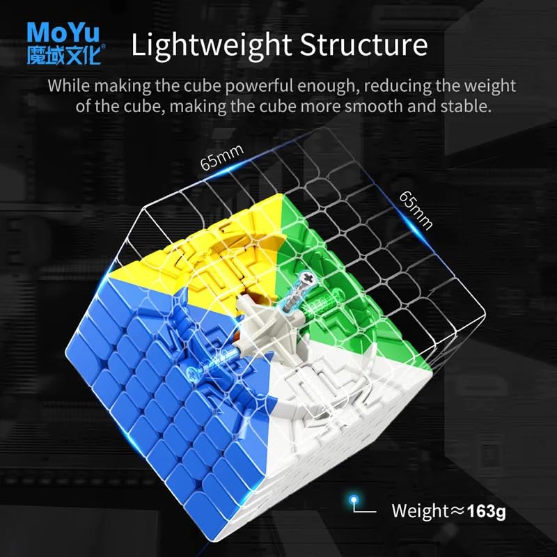 Image of HAWKISTER Moyu Aofu Wr M 7X7 Magnetic Cube Moyu Aofu Wrm Puzzle 7X7X7 Magic Stickerless Speed Cube, For Kid
