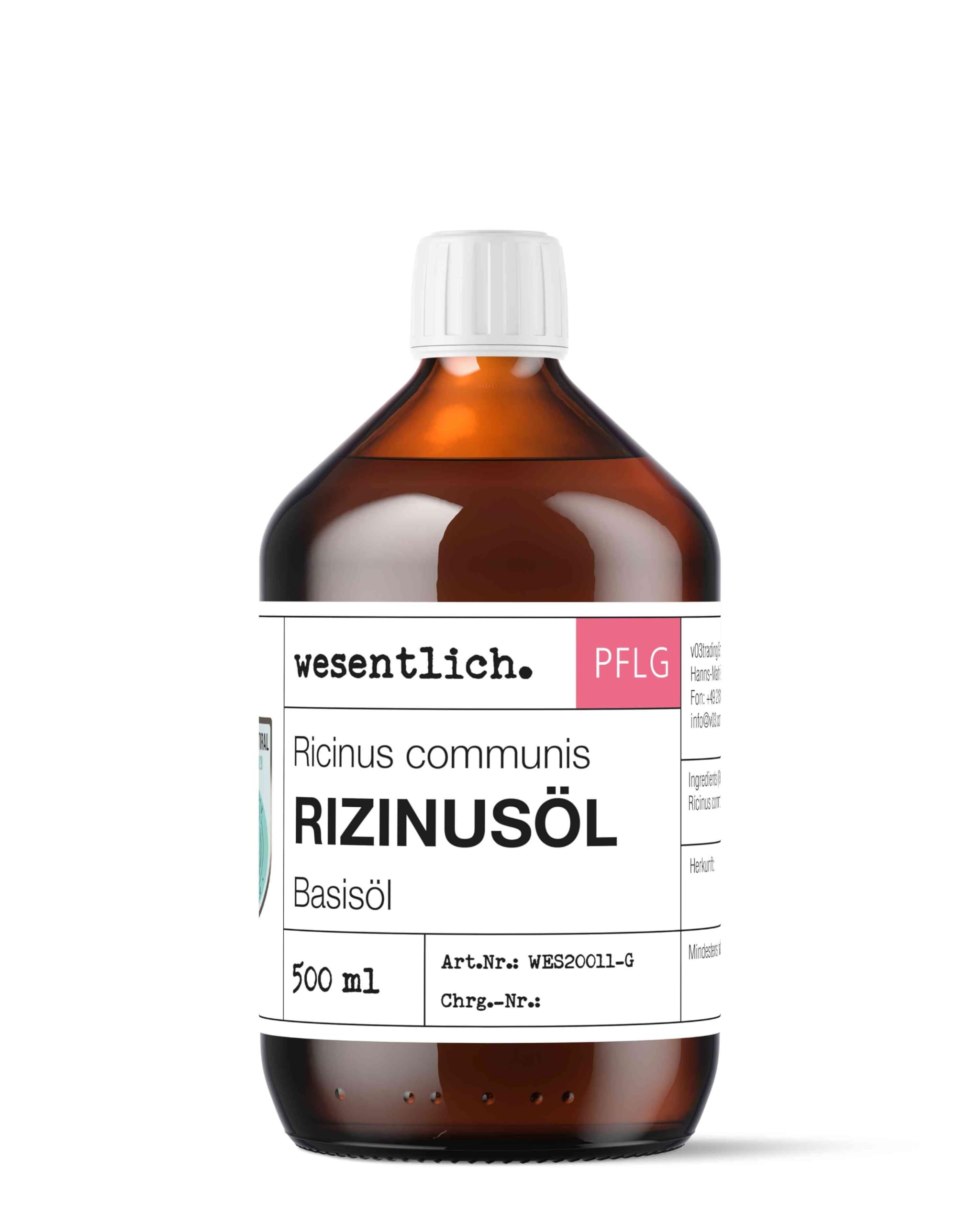 Olej rycynowy 500 ml – czysty olejek firmy wesentlich. – pielęgnacja skóry i włosów – rzęsy i brwi