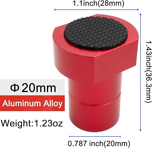 Miniatura 3 de Perros de banco de aluminio rojo de 0.79 pulgadas (0.787 in) para agujeros de banco de trabajo, accesorio de abrazaderas resistentes para
