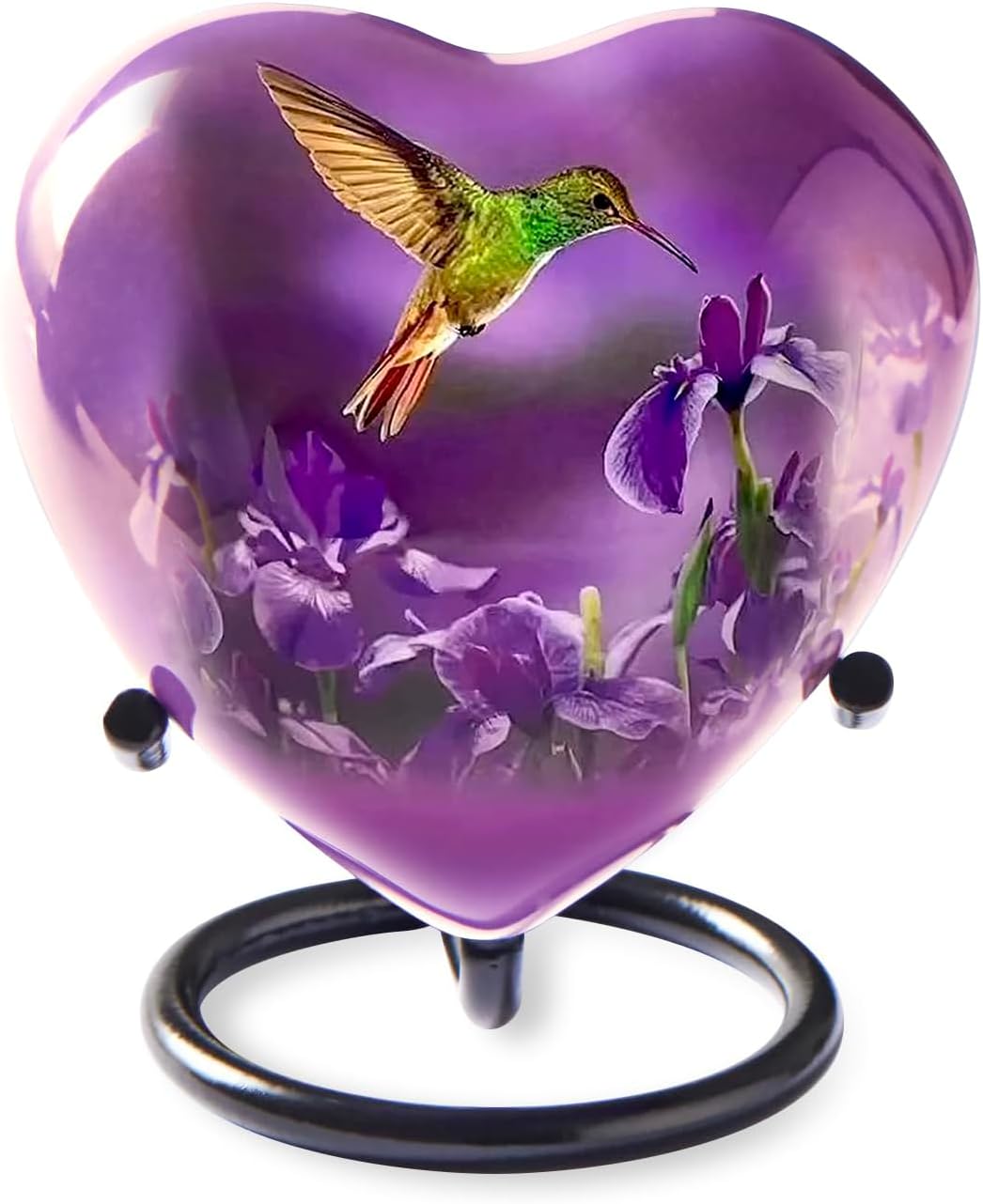 Amazon.com: ZIYA Wooden Hummingbird Heart Keepsake Urn – Small ...