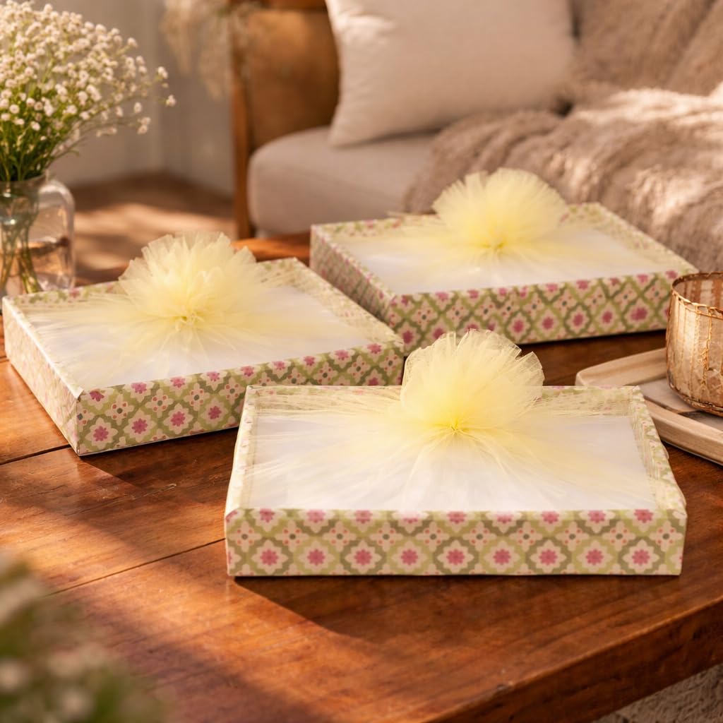 Decorative Folding Gift Boxes - Maroon (6 Pack) -10