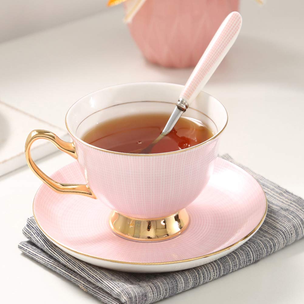 Juego De Café Y Té De Cerámica Estilo Palacio De 19 Piezas con 1 Cafetera, 6 Tazas, 6 Platillos, 6 Cucharas Y 1 Estante De Metal.