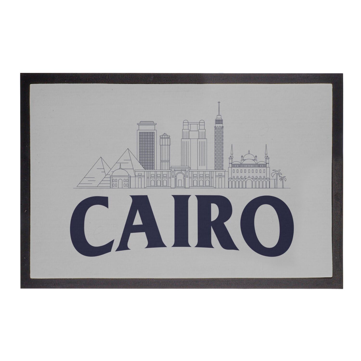 Paillasson Gris Cairo Minimalist Le Caire Egypte 75x50cm