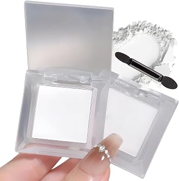 Snowlight White Matte Eyeshadow - Long-Lasting Pressed Powder, Waterproof & Smudge Proof, Brightening Effect Single Eyeshadow Palette
