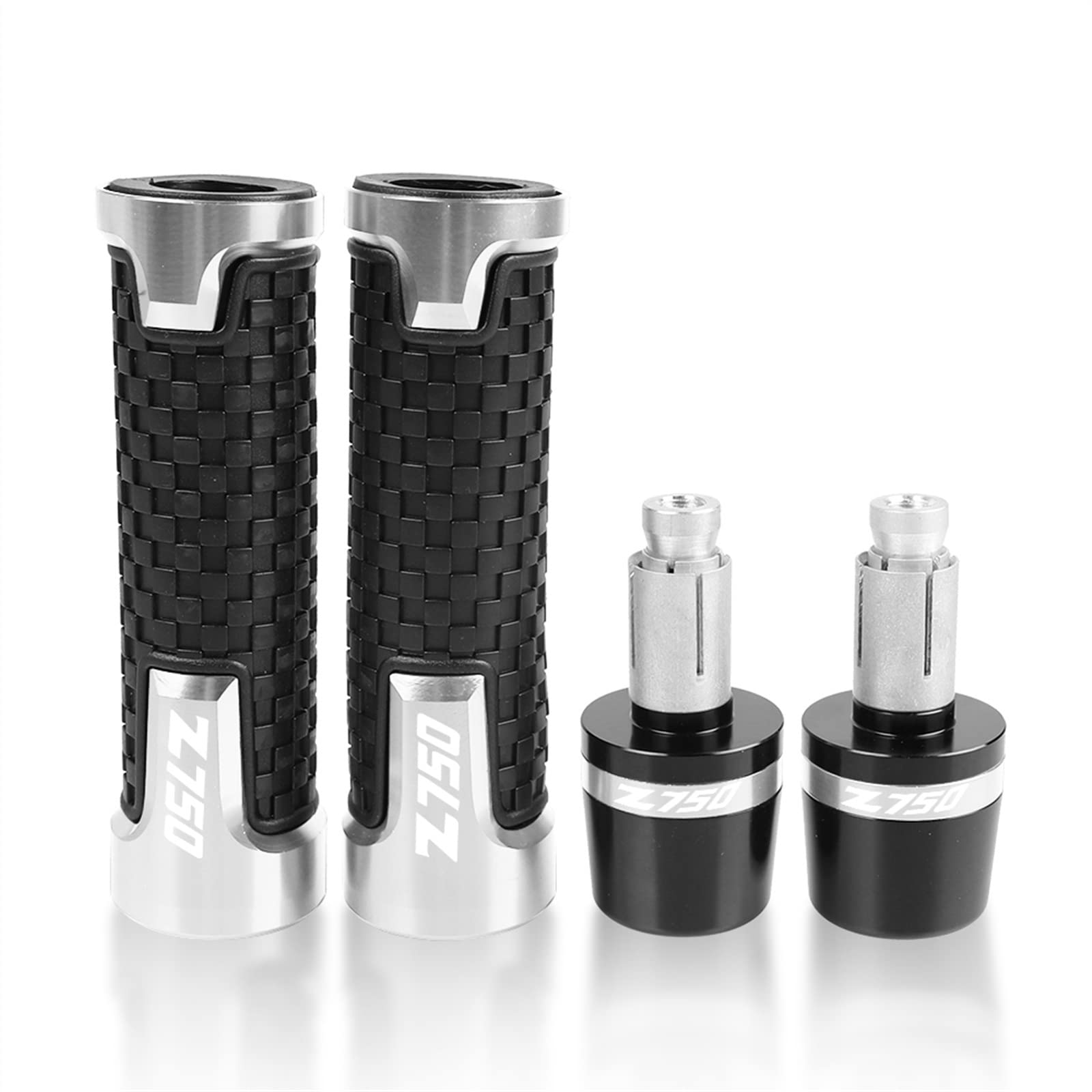 Poignées De Guidon Moto Pour Kawasaki Z750 2007-2012 - En Aluminium Rouge, Antidérapantes, Facile à Monter