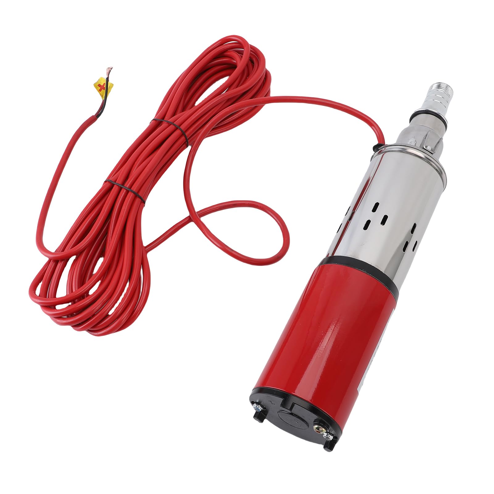 Luqeeg Bomba de Pozos Profundos Sumergibles 36V 340W, Flujo de 6.6gpm, Bombas de Agua Solar de 196 Pies con Salida de 1 Pulgada, Sumergible de Pozo Profundo de Acero Inoxidable para Industrial,