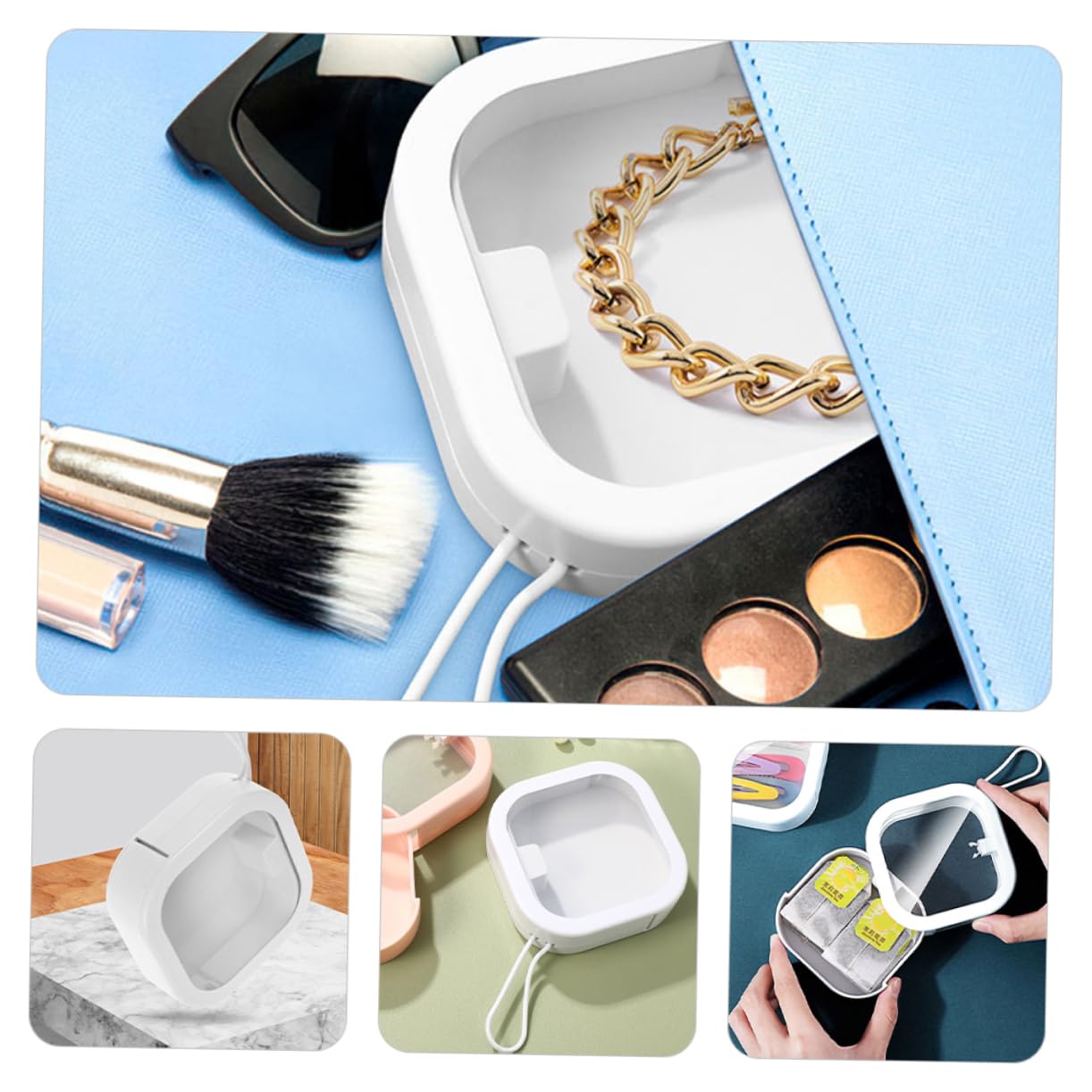 Minkissy Aufbewahrungsbox Für Haargummis & Schmuck – Tragbare Organizer Box Mit Griff & Druckverschluss