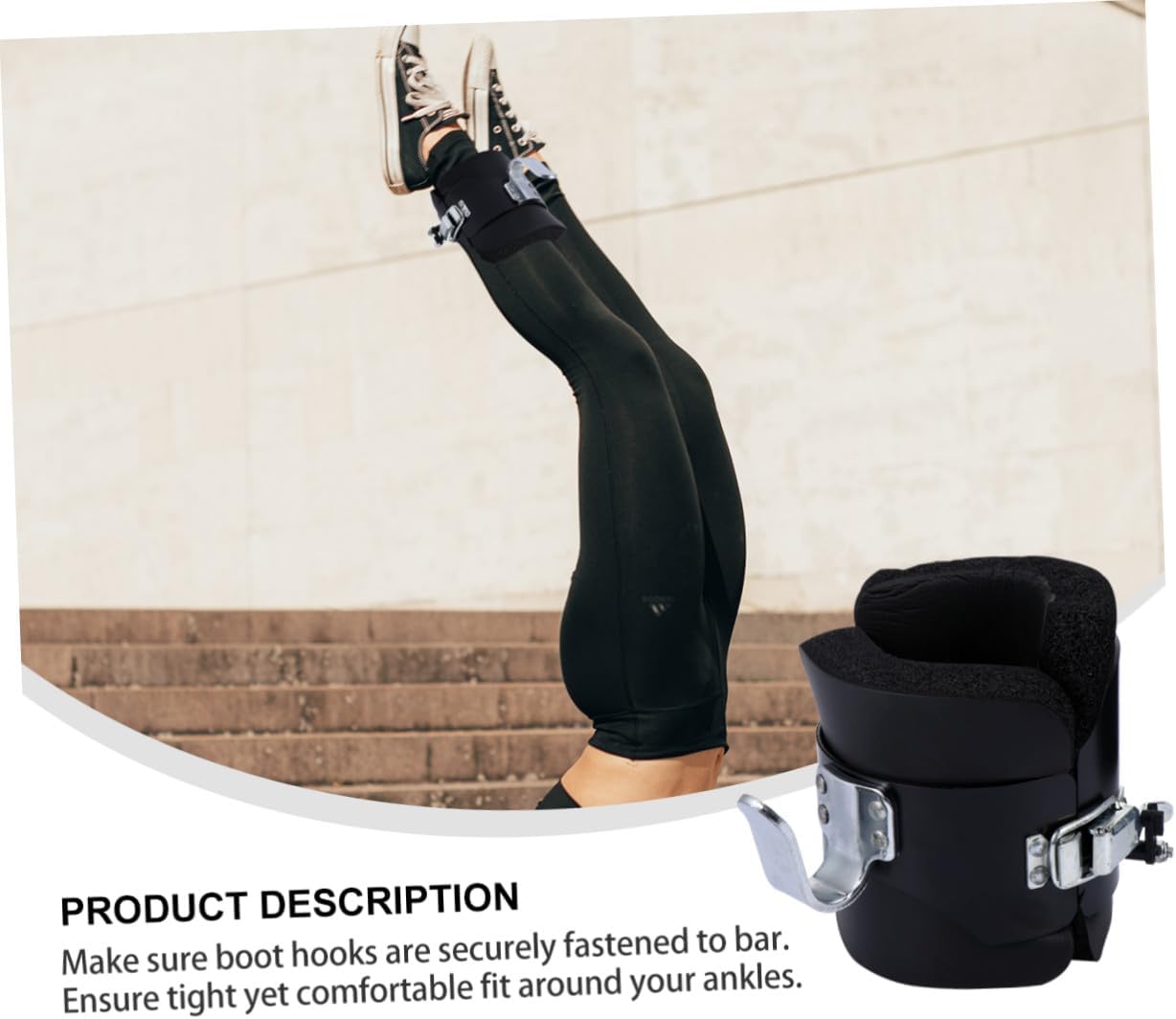 Beavorty Gravity Boots Ankle Inversion Therapy Device with Hanging Hook, Heavy-Duty Steel Frame for Core Strengthening and Back Relief, Fitness Equipment for Home Gym Workout