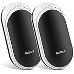 BESKAR Rechargeable Hand Warmers 2 Pack, Electric Hand Warmer with Double-Sided Heating, Portable Pocket Hand Warmer for Outdoor, Golf, Raynauds
