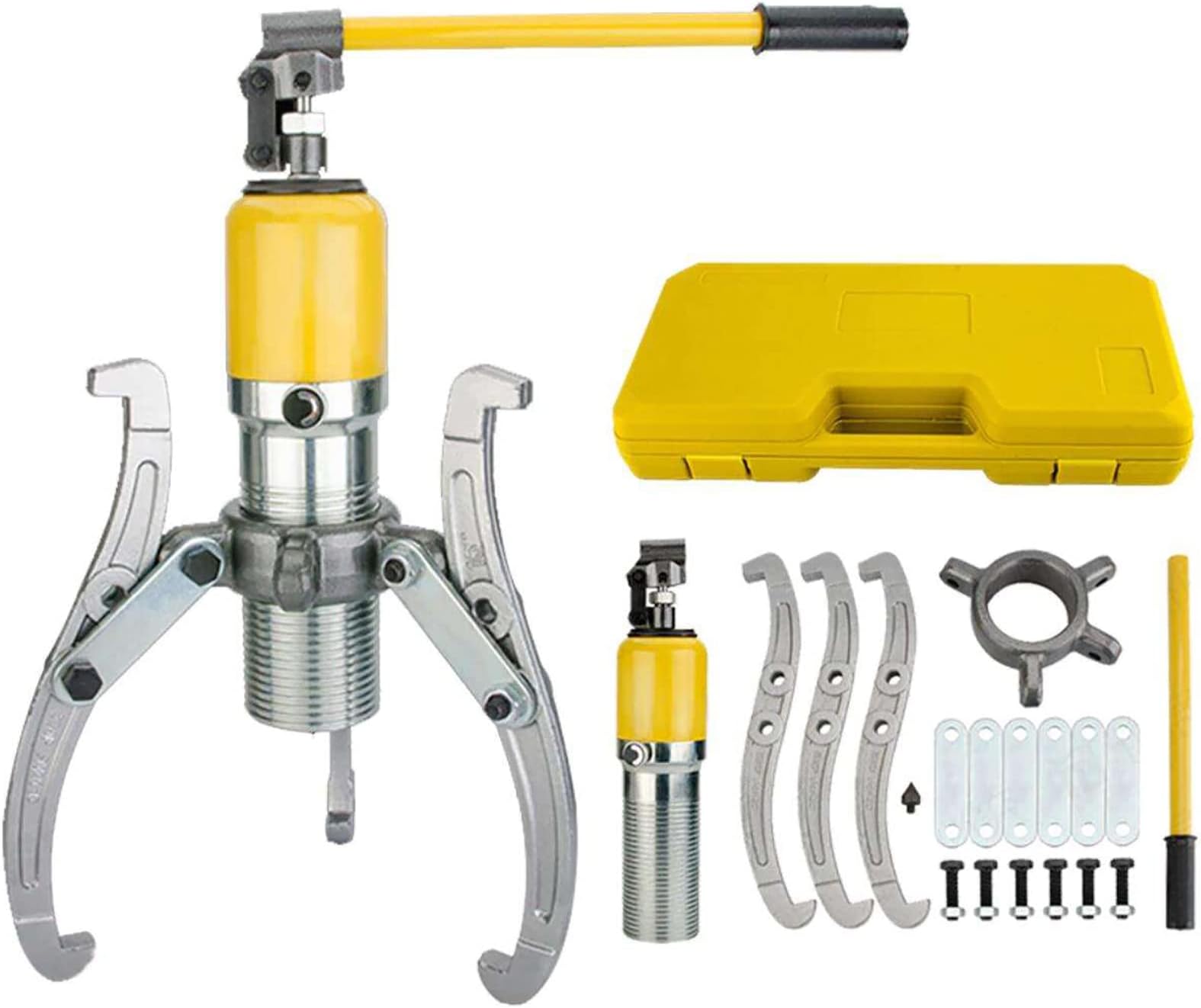 20 Ton Hydraulic Gear Puller with Adjustable 3 Jaws Wheel Bearing Pulling Separator, 3 in 1 Pump Oil Tube Drawing Machine, Wheel Bearing Hub Removal Tool 20T，5T