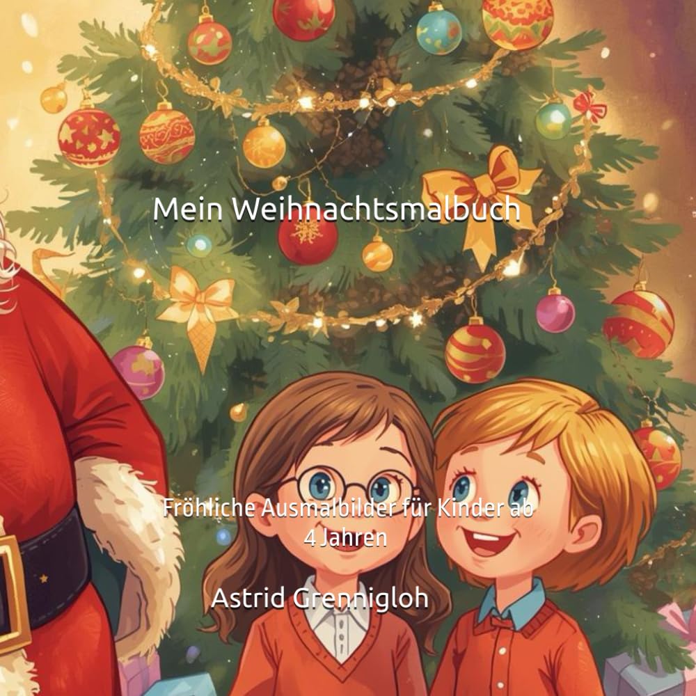 Mein Weihnachtsmalbuch: fröhliche Ausmalbilder für Kinder ab 4 Jahren