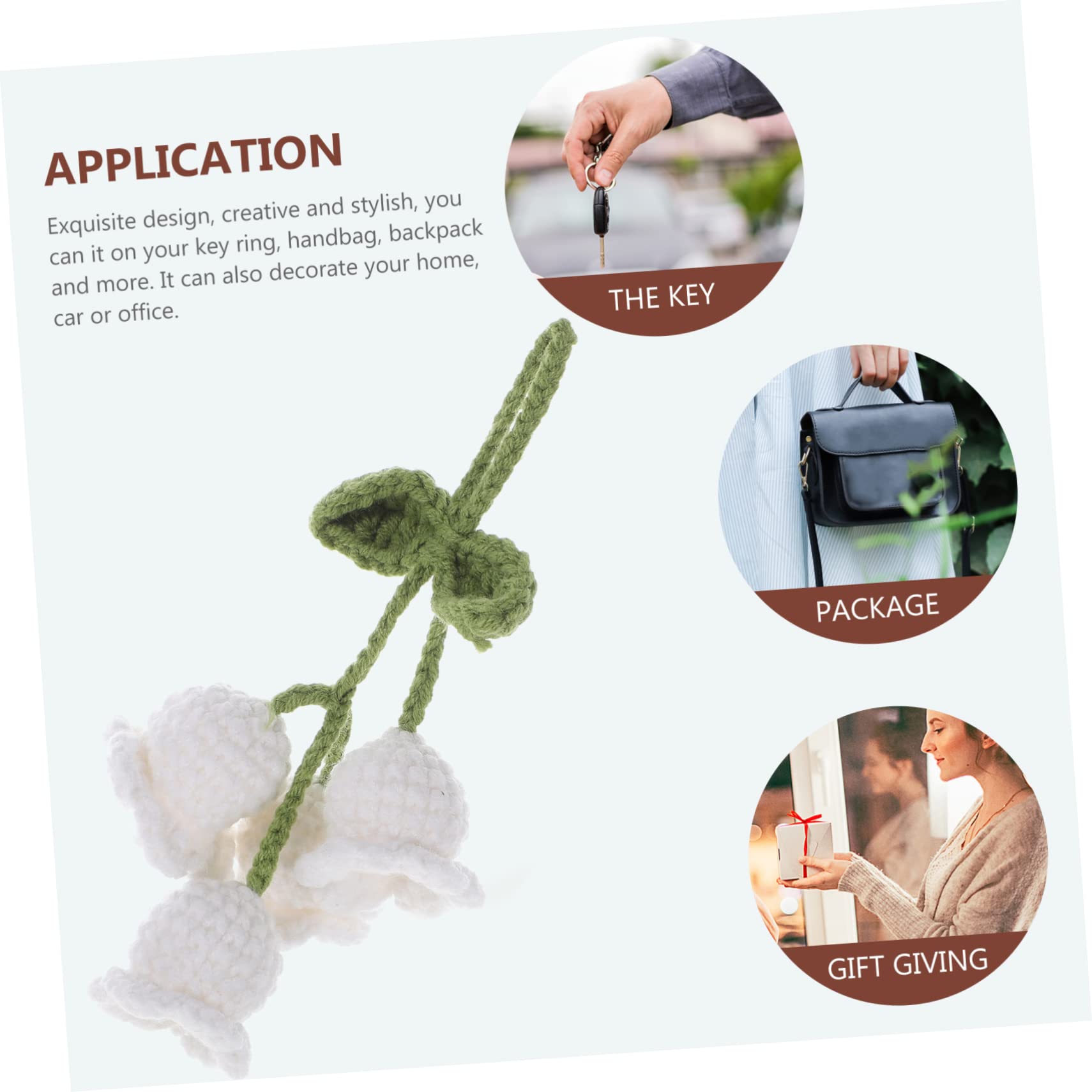 Hemobllo Lot De 6 Porte-clés Avec Pendentif Floral élégant