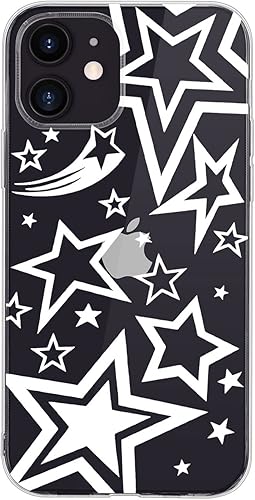 Miniatura 5 de Idocolors Funda transparente para iPhone 13 Mini, diseño único transparente de TPU suave antiamarilleo, funda delgada a prueba de golpes