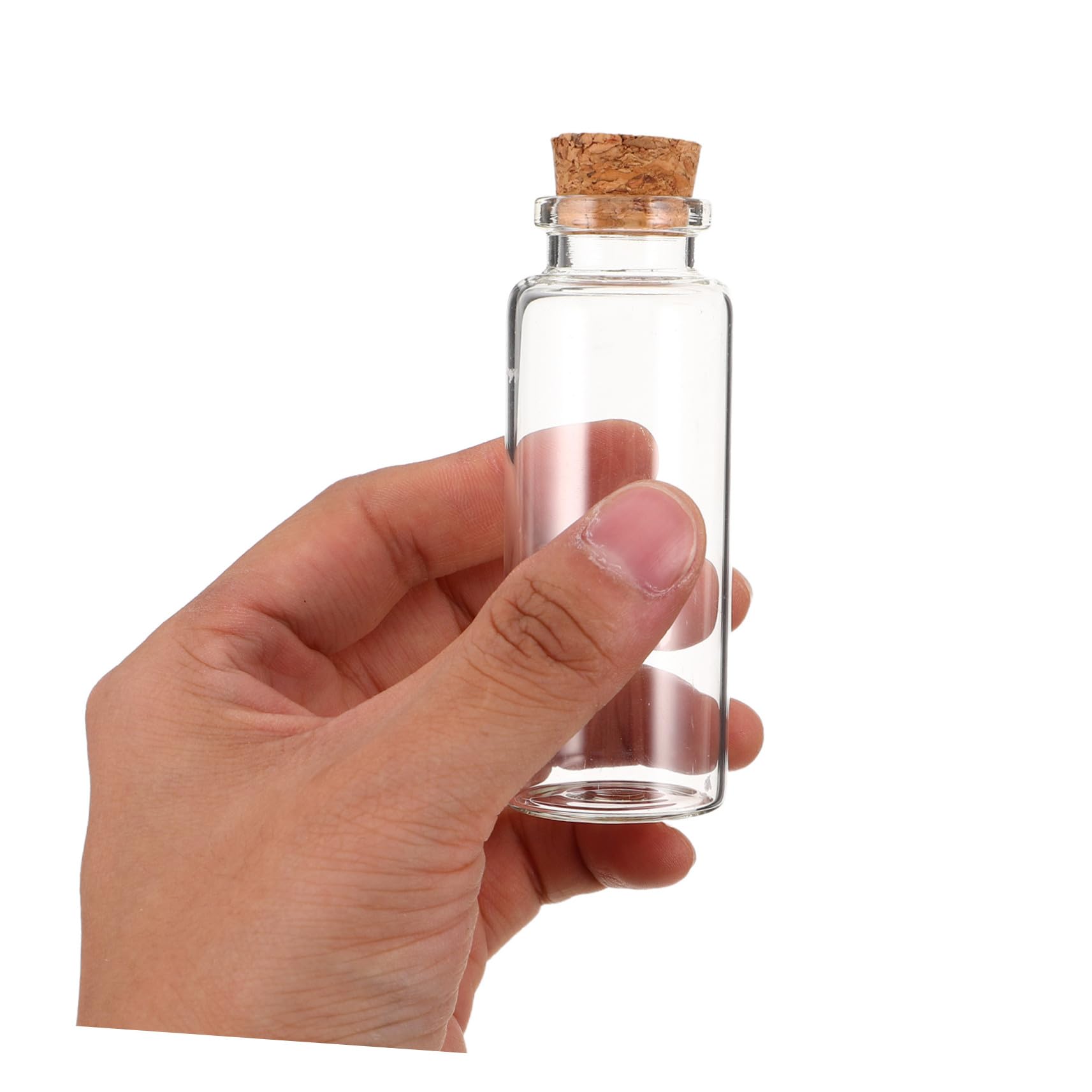 50 pezzi Mini Bottiglie in Vetro con Tappo in Sughero Morbido Barattoli Trasparenti Decorativi per Messaggi di Auguri Bomboniere Matrimonio e Decorazioni per Casa e Ufficio
