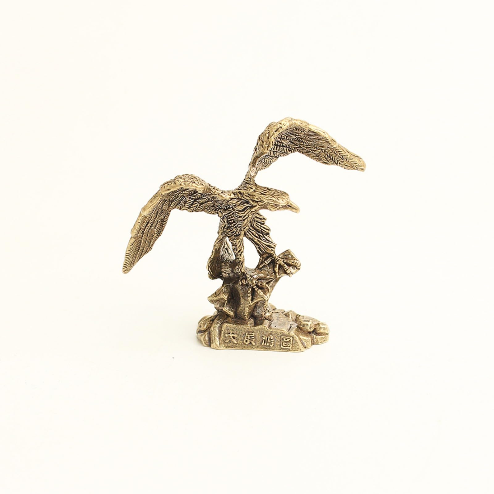 NGDFGR Black Handmade Creative Copper Realistic Eagle Figurine, Brass Animal Bird Statue Sculpture Office Home Study Desk Garden Bonsai Car Decoration For Men