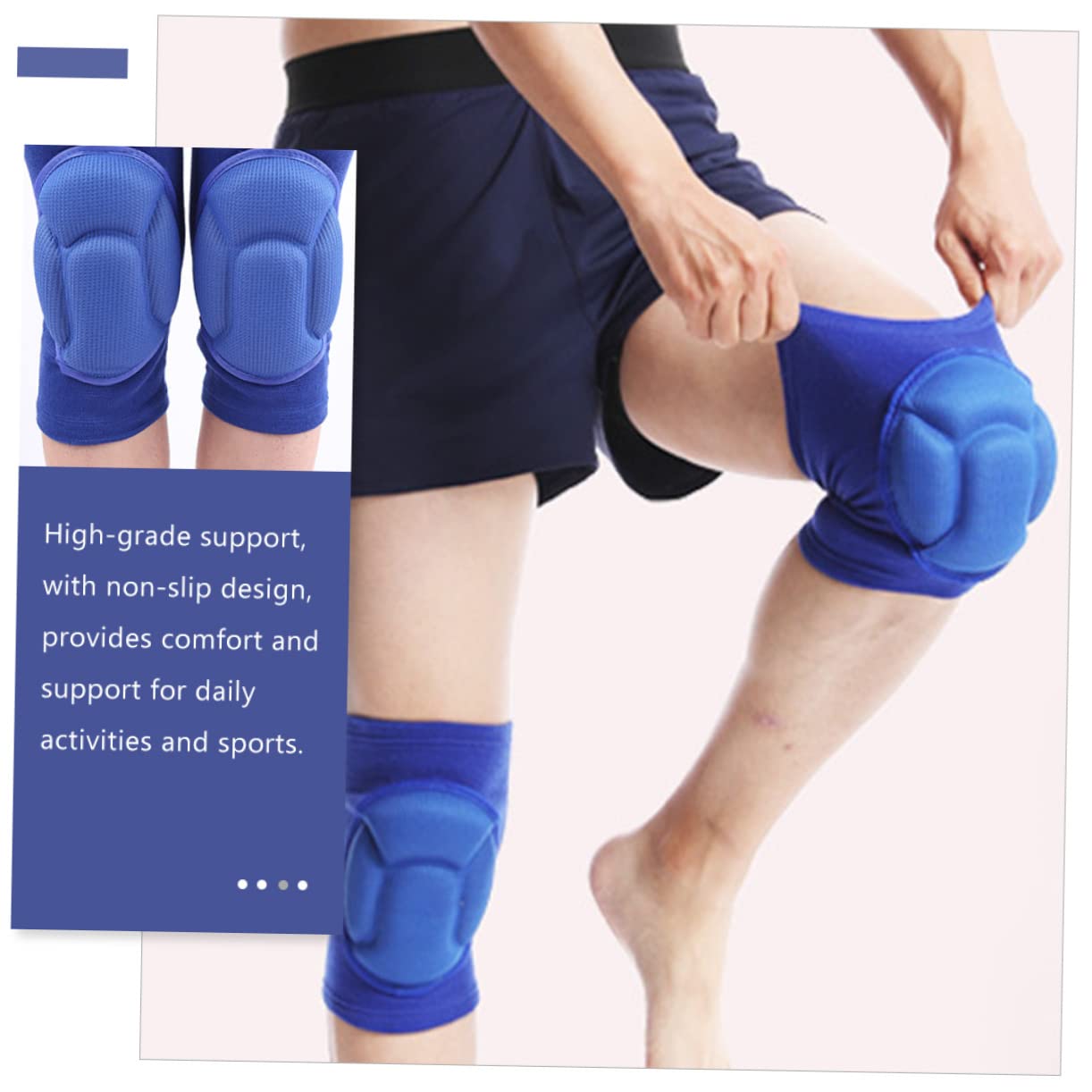 Abaodam 1Pair Dancing Heavy Duty Supportive Knee Brace for Sports Fitness Portable Comfortable Knee Cover for Volleyball Basketball Yoga Wrestling and More