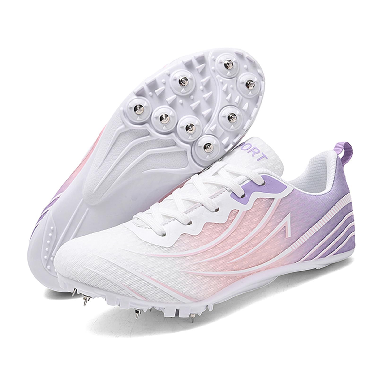 Chaussures À Pointes pour Femmes Baskets De Course pour Sprint Saut Athlétisme Athlétisme