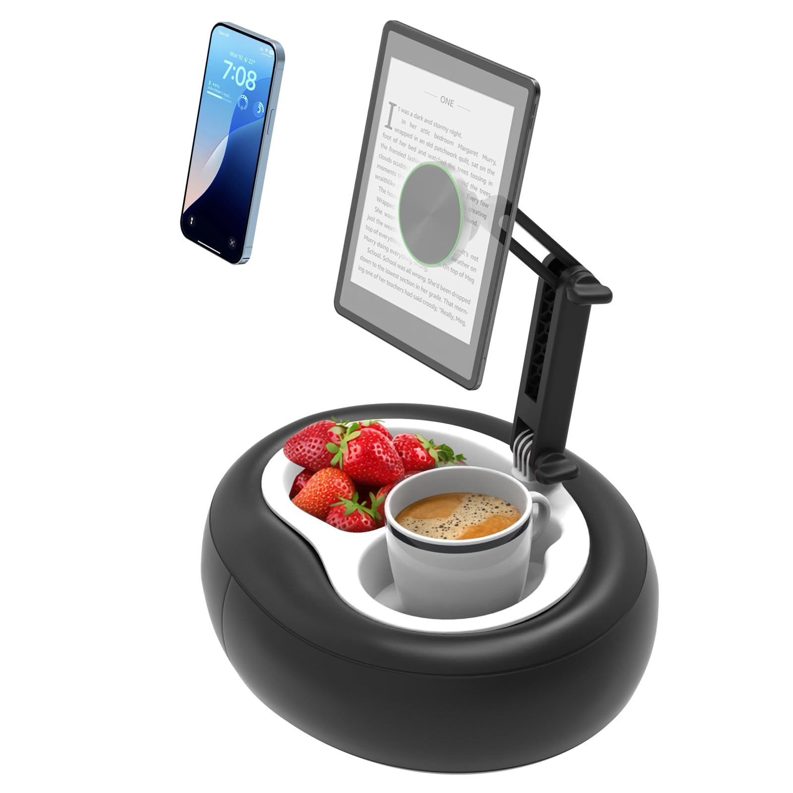 Photo 1 of ***MISSING PIECES***
CANHET Magnetic Cell Phone Leather Pillow Stand, ?Stain-Resistant? Kindle Pillow Holder with 2 Snack Bowl, Adjustable Smartphone Holder for Lap/Bed/Sofa, Fit 4-7" iPhone, Kindle, E-Reader, iPad mini