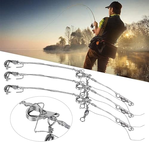 Miniatura 3 de HERCHR Dispositivo de pesca automático, de acero inoxidable, con resorte, gancho de pesca en hielo, gancho automático para pesca y supervivencia