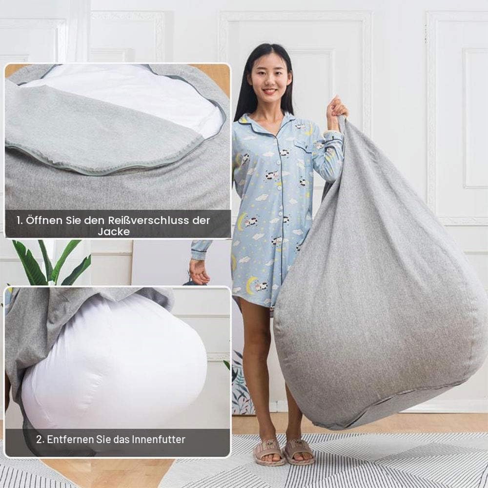 Jetcloud BEAN_BAG_CHAIR-Füllung, 100 x 120 cm, Polyester, für Erwachsene