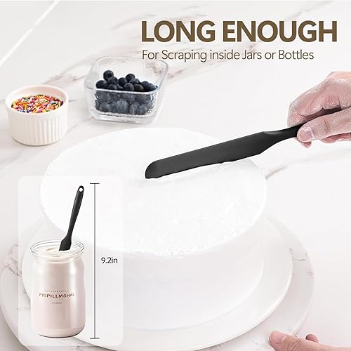 Miniatura 7 de Juego de espátulas de silicona de 9 piezas, espátula de goma de grado alimenticio, lavable a máquina, mango eléctrico mejorado con agarre