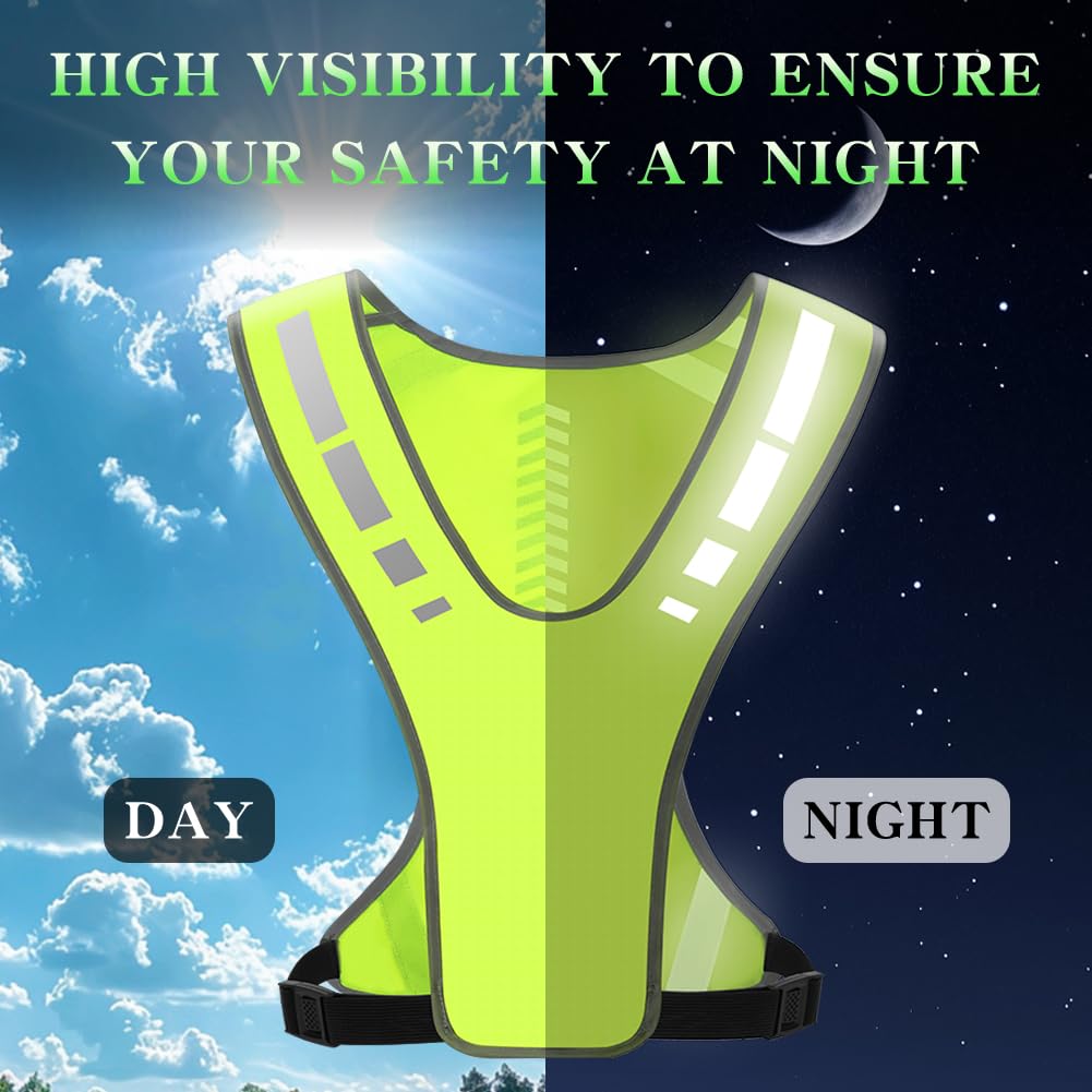 Fintronic 2 Pack Hi Vis Reflective Running Gears, Safety Vest High Visibility, Breathable Reflectors Clothing - Image 4