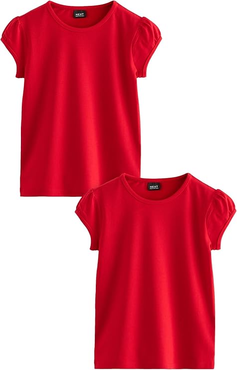 T-shirt Basique NEXT Pour Fille 7 Ans - Gris Col Rond 100% Coton